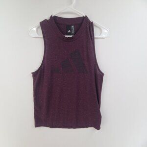 Adidas Women's Athletic Tank Top Knit Sleeveless Purple Size M Workout Running
